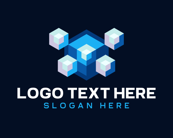 3D Digital Tech Cube